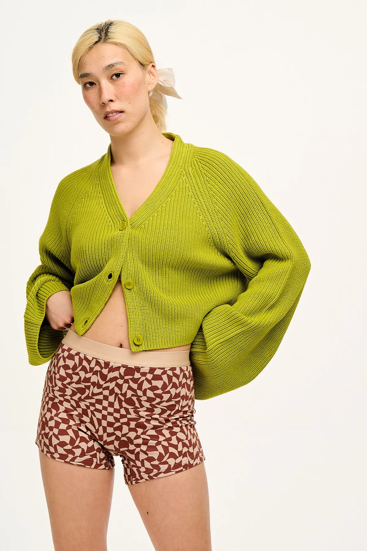 Lucy & Yak Joey - Cotton & Bamboo Boxer Shorts in Amara Grid Print