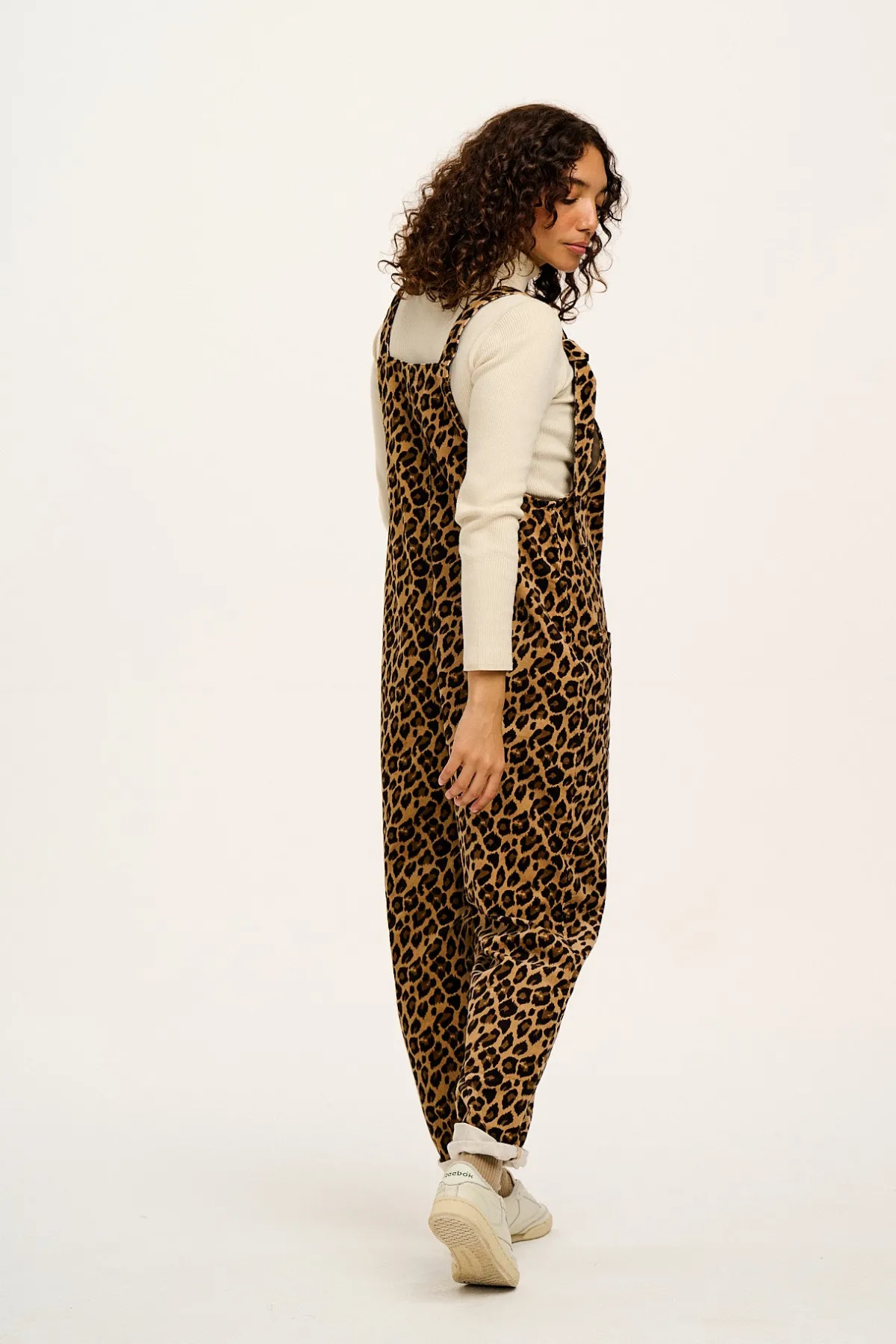 Lucy & Yak Original - Corduroy Dungarees in Leopard Print