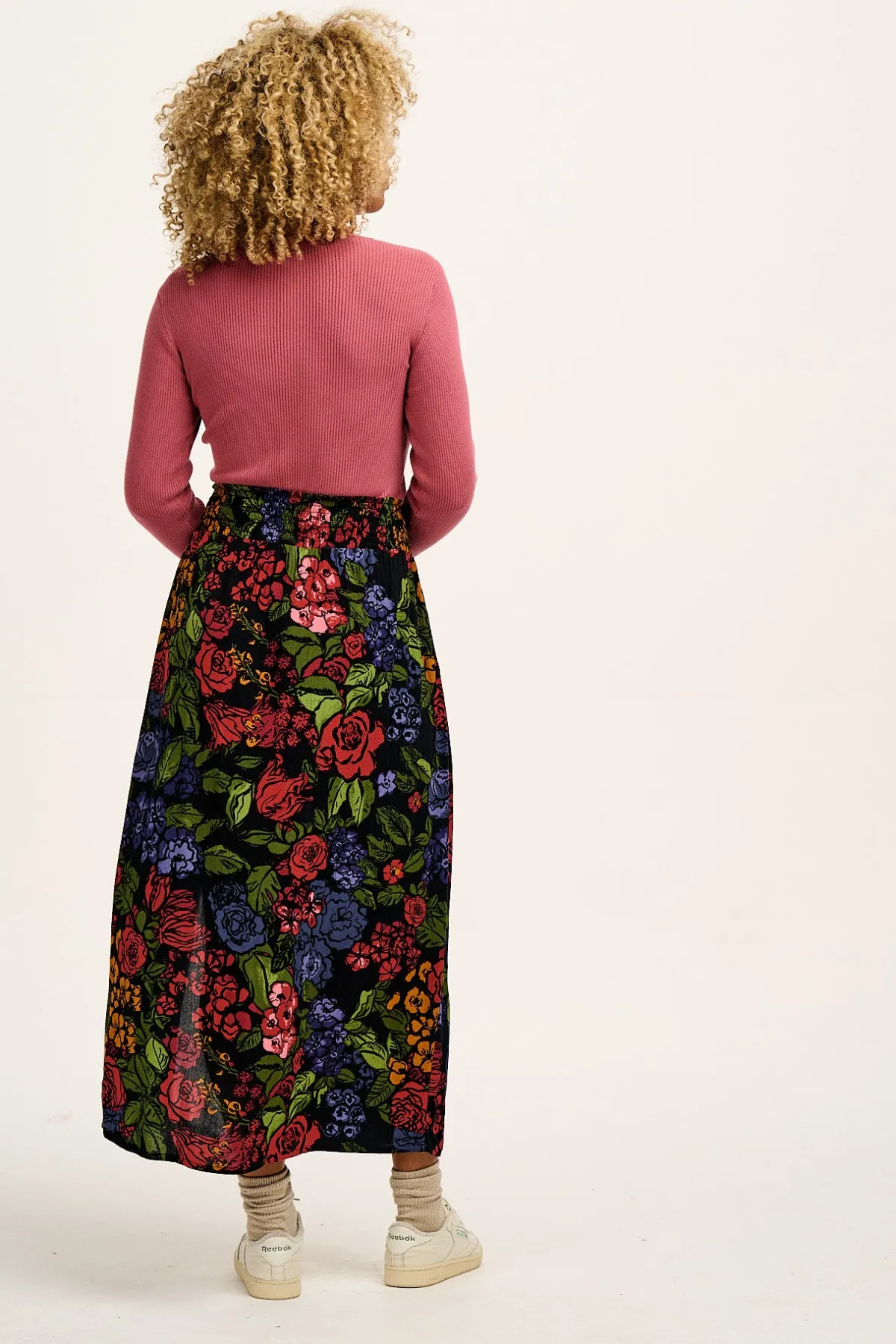 poppy__elasticated_waist_skirt_in_maria_print_6.webp Lucy & Yak Poppy - Elasticated Waist Skirt in Maria Print