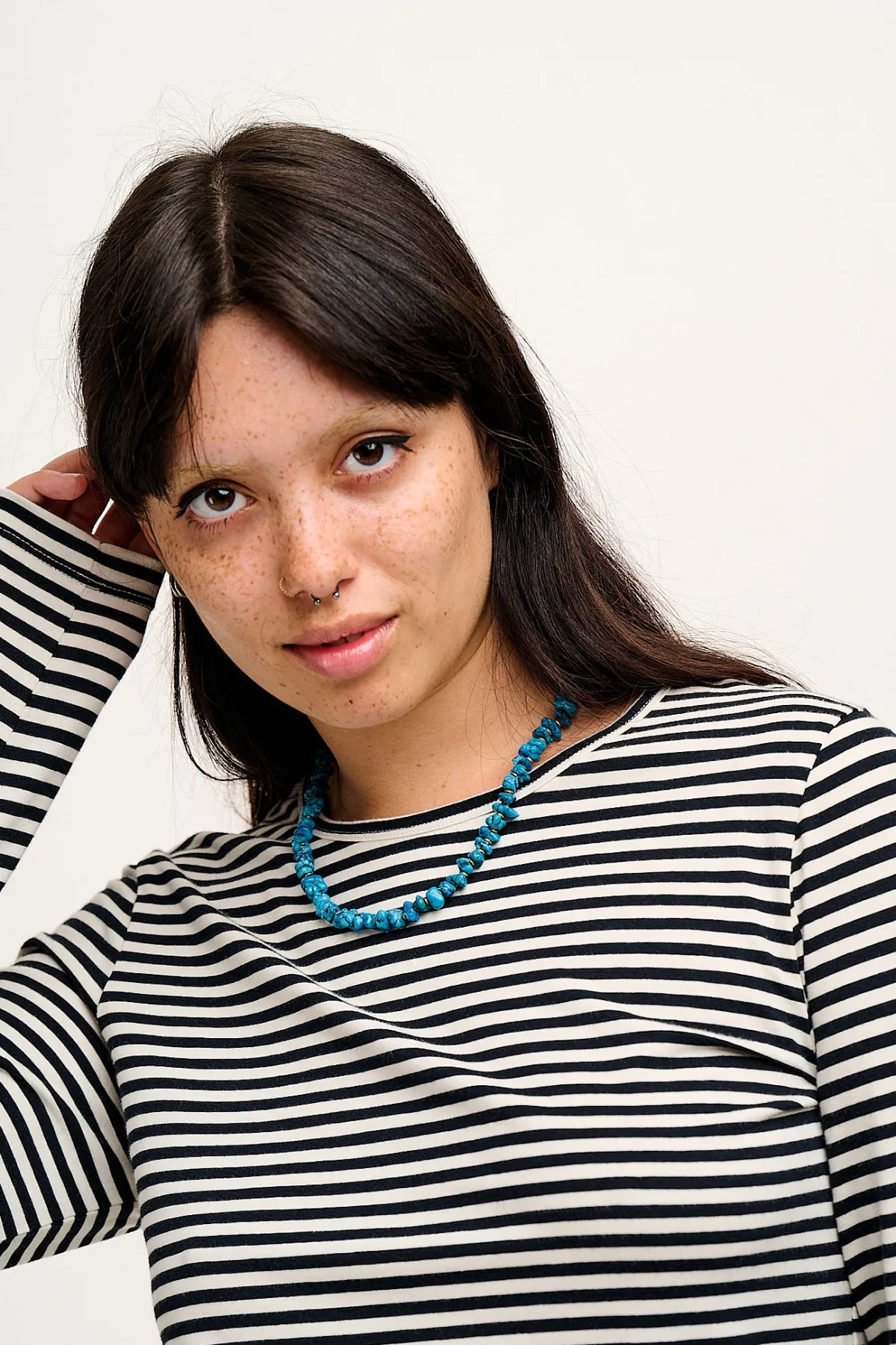 rey__long_sleeve_cotton_top_in_black__white_stripe_4.webp Lucy & Yak Rey - Long Sleeve Cotton Top in Black & White Stripe